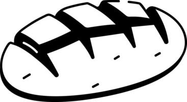 Religious communion bread icon inhand drawn style vector