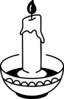 A hand drawn icon of an easter candle vector