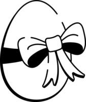 A doodle style icon of a decorative egg vector