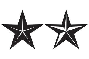 Minimalist Star Shape Silhouette for Design Projects vector