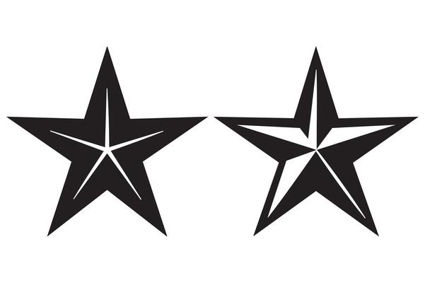 Minimalist Star Shape Silhouette for Design Projects