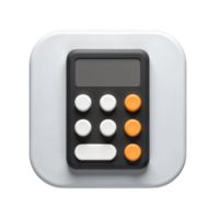 Calculator icon design with buttons in modern style png