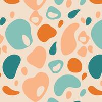 Seamless Abstract Geometric Pattern with Soft Pastel Shapes vector