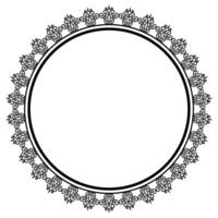 Circle vintage ornament frame vector