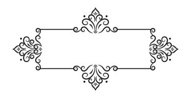 Vintage ornament frame. Decorative title frame border vector