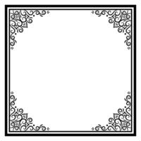 Frame border ornate design vector