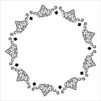 Circle vintage decorative ornament frame vector