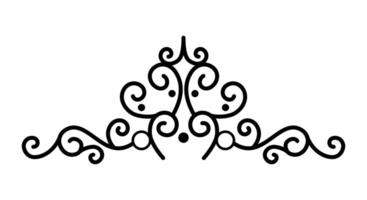 Ornate vintage divider frames and scroll element vector