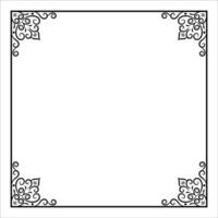 Decorative frame with floral ornament design vector