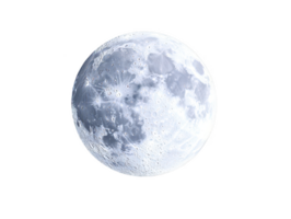 A full moon shines brightly in night sky, showcasing its craters and surface details, creating serene and captivating atmosphere png