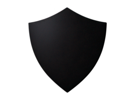 A simple black shield shape, symbolizing protection and security, can be used various designs and contexts. This versatile graphic element can represent strength and defense visual communication png