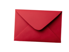 A vibrant red envelope, symbolizing love and communication, is prominently displayed against neutral background. This envelope can be used for various occasions, such as invitations or heartfelt png