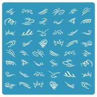 Doodle illustration with cute doodle elements. Modern design element on blue background vector