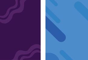 Abstract blue shape and purple wave modern background gradient color vector