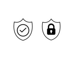 Secure and verified. A shield icon with a checkmark symbolizes protection and approval, representing safety, security, and trust vector