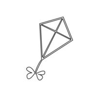 Kite Icon on Black and White Backgrounds vector