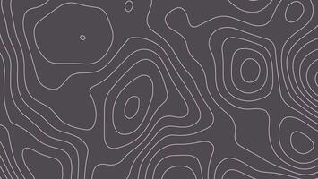 Stylish Wavy Contour Map on a Dark Surface vector