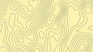 Yellow Topographic Map Background with Contour Lines vector