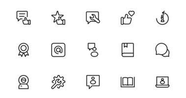 Support and Customer Service Tools Icons Set. Effective Icon vector