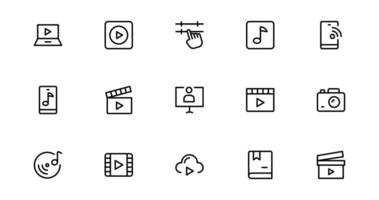 Explore Our Audio Icons Collection for Creative Projects. This Set Features Multimedia, Sound, and Symbols Perfect icon set vector
