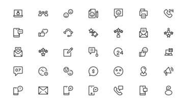 Support and Customer Service Tools Icon Set vector