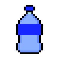 Water bottle in pixel art isolated on white background vector