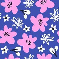 Seamles pattern with flowers. Illustrations vector