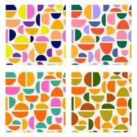 Abstract seamless pattern set. Geometric Graphics. Vecto vector