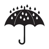 A simple and elegant umbrella illustration set against a white background, symbolizing protection and style. vector
