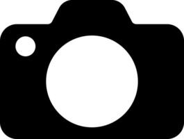 Stencil photo camera icon isolated vector