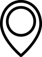 Map pointer icon Outline GPS location vector
