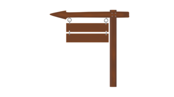 wooden signpost with arrow pointing to the left png