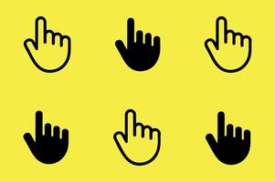 An eye-catching design featuring a series of hand icons, illustrating the act of clicking or selecting. vector