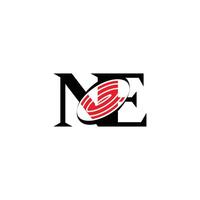 Stylish EN NE Target Alphabet Logo Designed with a Clean Aesthetic vector