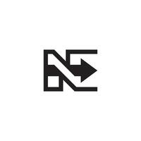 Elegant EN or NE Arrow Logo That Combines Form and Function vector