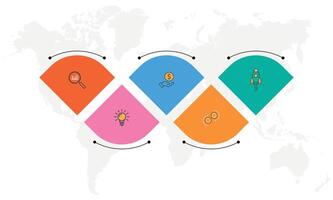 5-step product design, including template design for any product, web, etc. vector