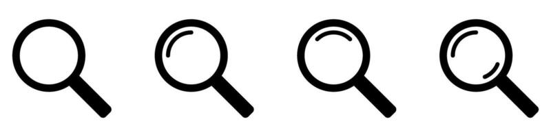 Magnifying glass icons set. Loupe icons set. vector