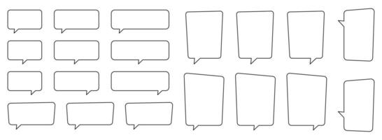 Line speech bubble, ounline speech balloon, chat bubble. vector