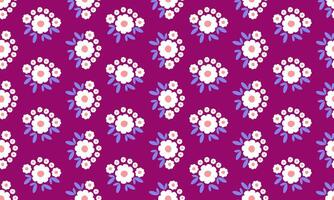 a fabric pattern composed hand drawn of white flower with purple background , design for fabric or various pattern printing works. vector