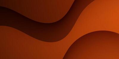 Abstract dark brown realistic wave 3D background. Simple fluid liquid wave pattern design. vector