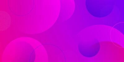 Abstract colorful gradient pink and blue background. Trendy background with circle overlap pattern vector