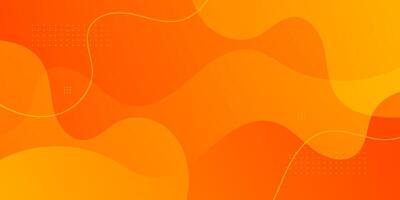 Abstract colorful fresh orange fluid background. Simple design wave liquid pattern with lines vector