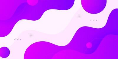 Abstract bright colorful purple wave banner background. Simple creative fluid wave on white background pattern. vector