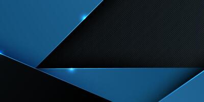 Abstract dark gray and blue futuristic background. Simple overlap pattern with light and shadow. vector