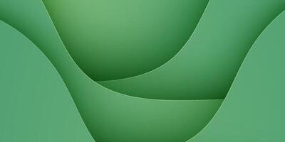 Abstract bright green wave 3D background. Simple wave overlap layer pattern background. vector