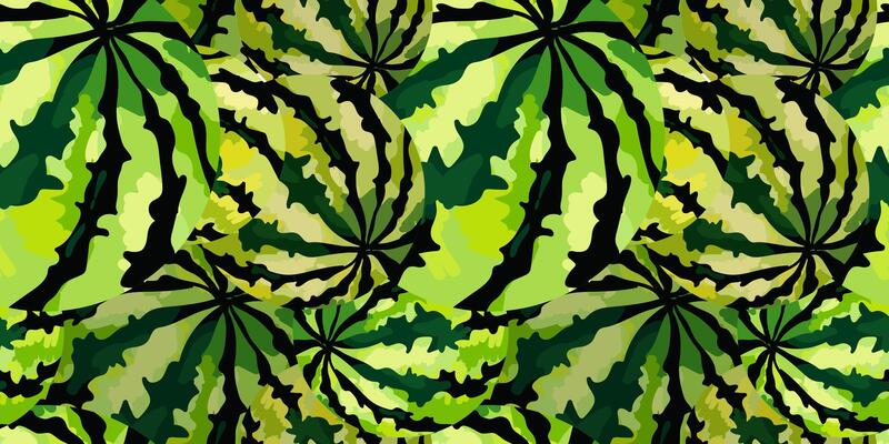 seamless green watermelon pattern summer design with fruit abstract art for textile and decor art bright background
