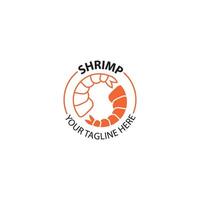 Shrimp logo. Isolated shrimp on white background. Seafood vector