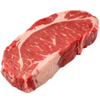 Fresh raw beef steak isolated on transparent background png