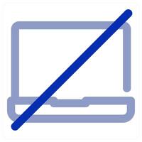 Laptop Prohibited and forbidden icon vector