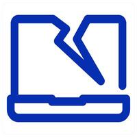 Broken Laptop icon concept vector